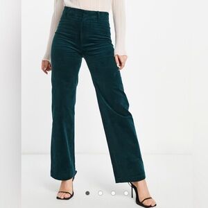 & Other Stories Teal Wide Leg Pants